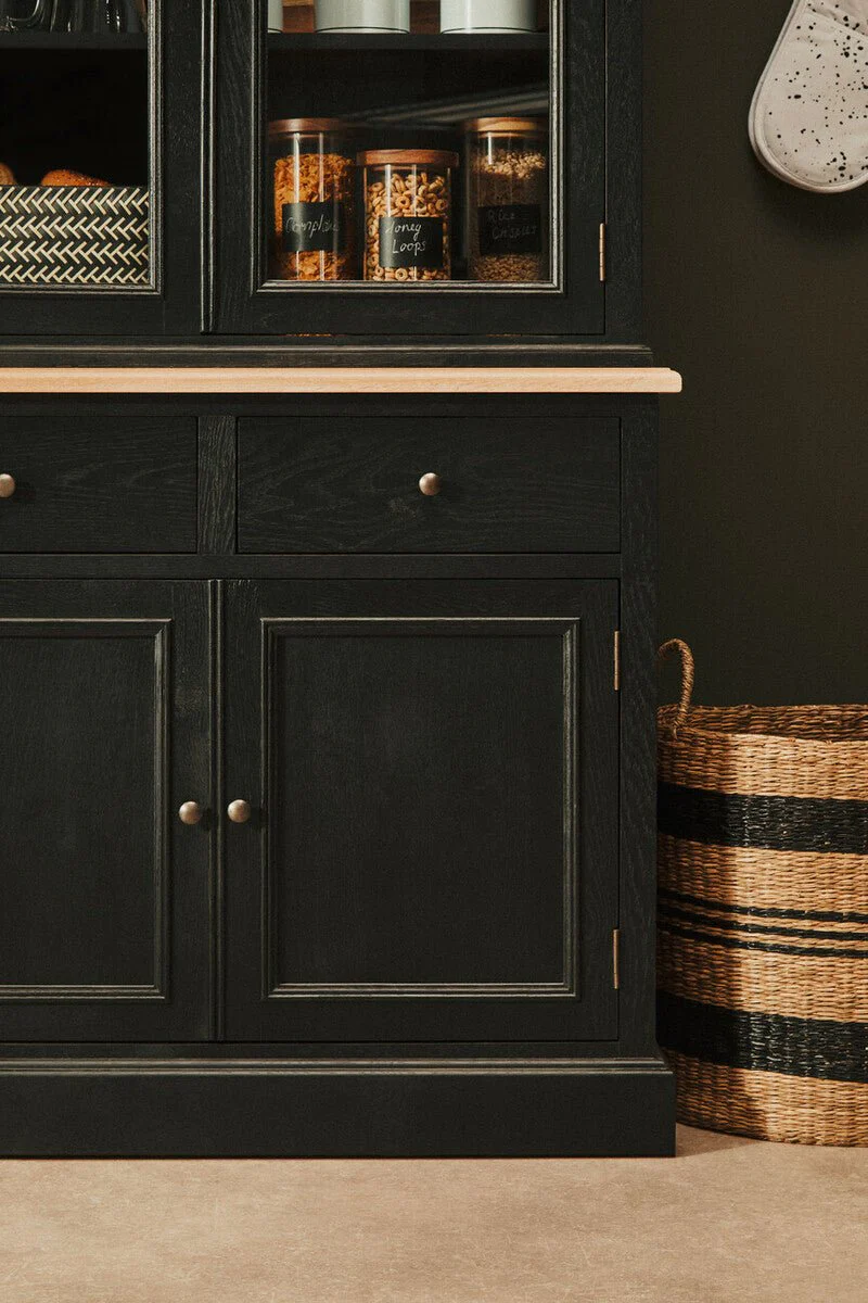 Lyon Black Oak Wood Large Cabinet - Image 12