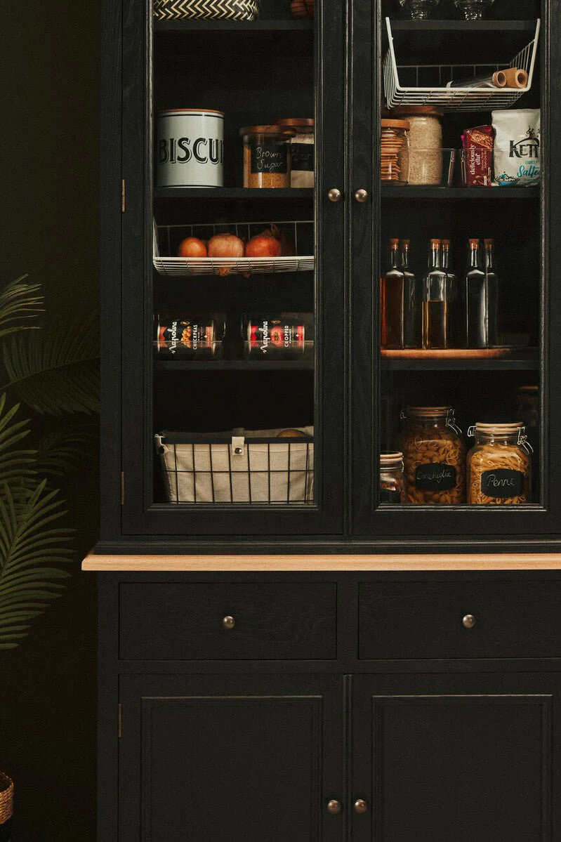 Lyon Black Oak Wood Large Cabinet - Image 13