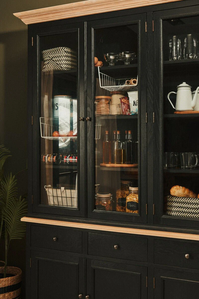 Lyon Black Oak Wood Large Cabinet - Image 14