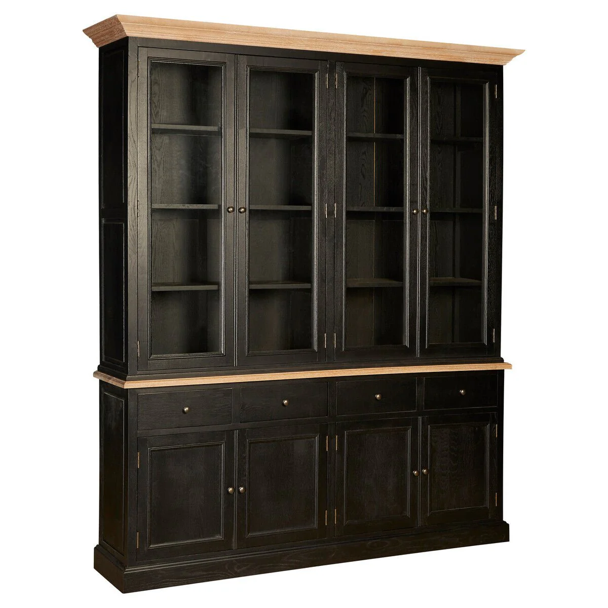 Lyon Black Oak Wood Large Cabinet - Image 7