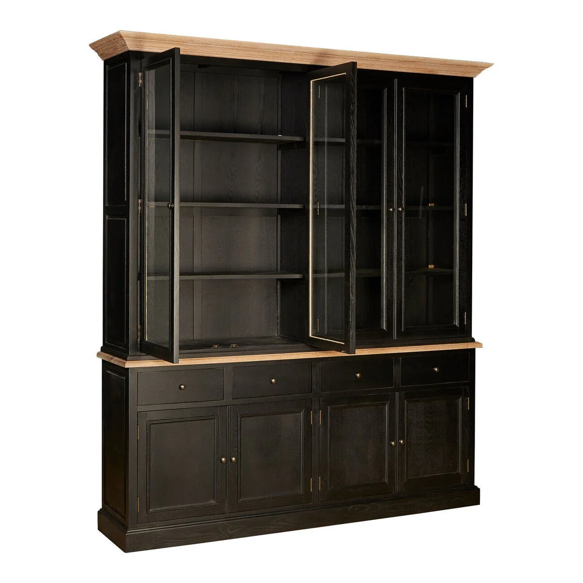 Lyon Black Oak Wood Large Cabinet - Image 8