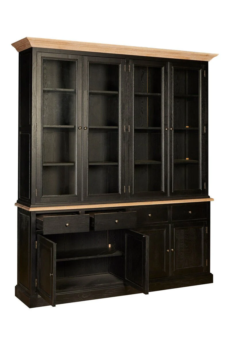 Lyon Black Oak Wood Large Cabinet - Image 9