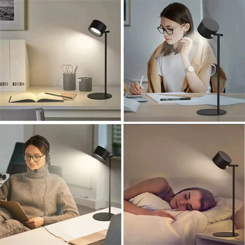 Magnetic Touchable LED USB Rechargeable Table Lamp 360 Rotate Cordless Remote Control Desk Lights Home Bedroom Wall Night Lamp - Image 5