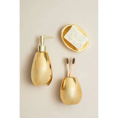 Magpie Dolomite Gold 3Pc Bathroom Set - Image 11