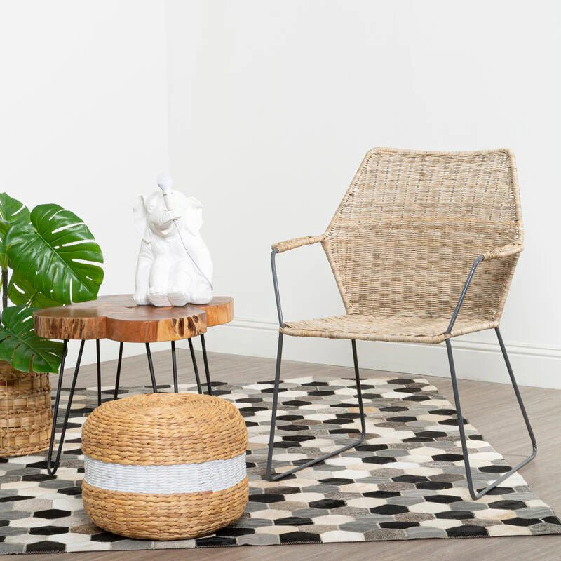 Manado Angled Design Natural Rattan Chair - Image 6