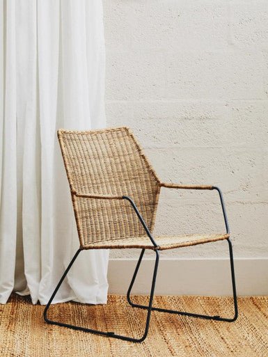 Manado Angled Design Natural Rattan Chair - Image 8