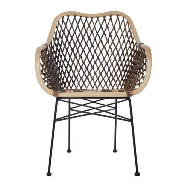 Manado Natural Rattan and Metal Chair - Image 5