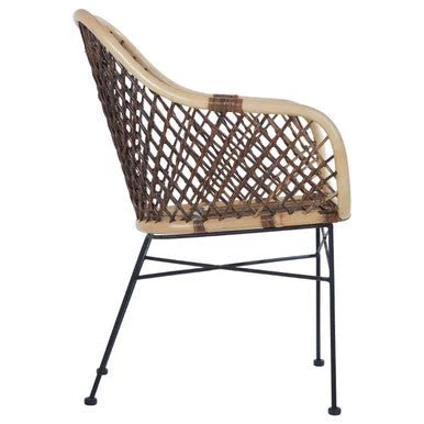 Manado Natural Rattan and Metal Chair - Image 8