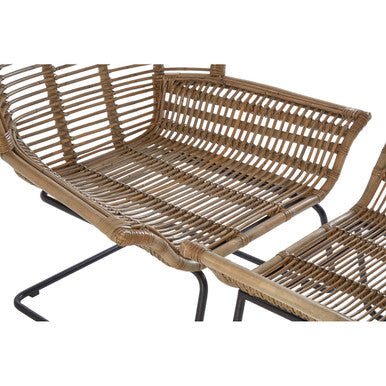 Manado Natural Rattan Lounge Chair And Footstool - Image 10