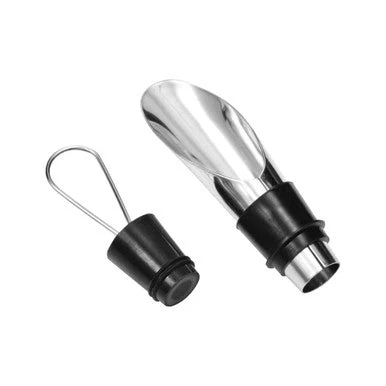 Mancini Chrome And Plastic Wine Pourer And Stopper - Image 5