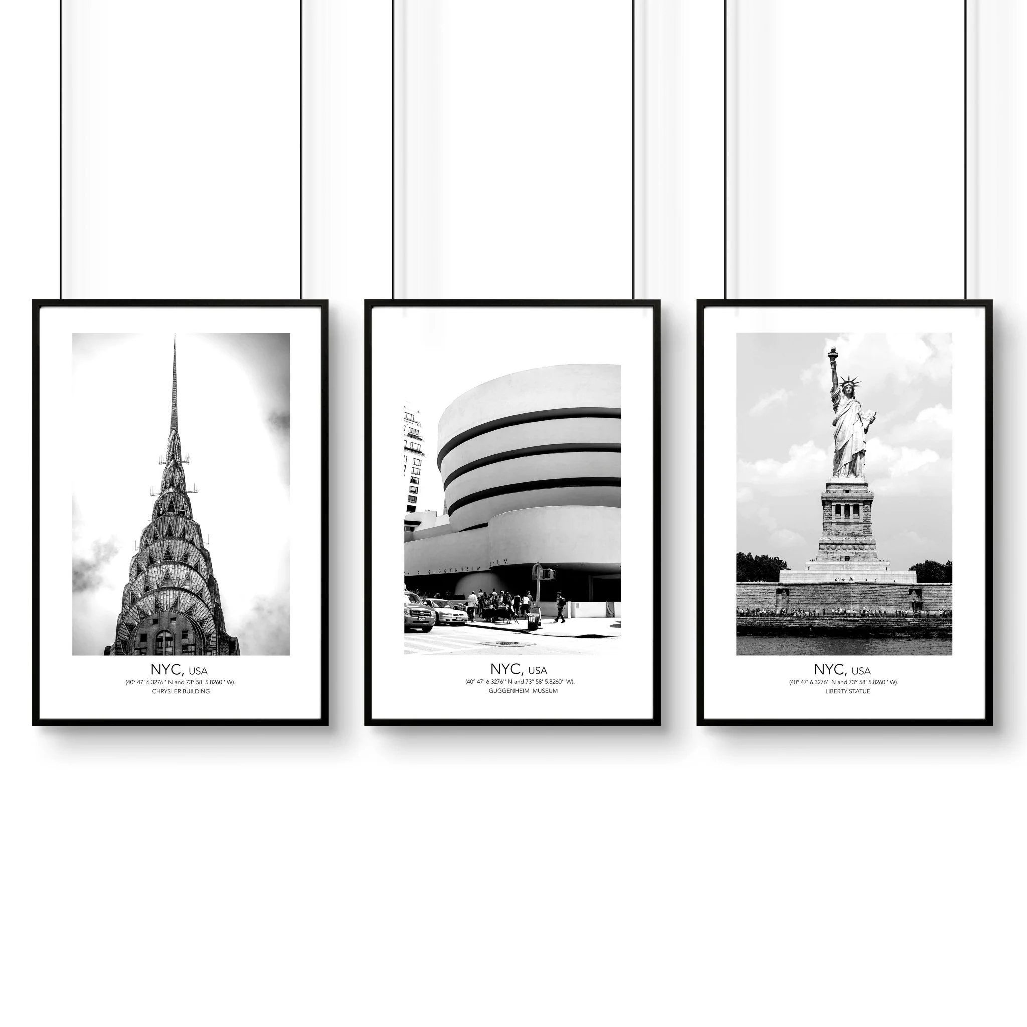 Black and white prints | set of 3 Manhattan wall art - Image 7