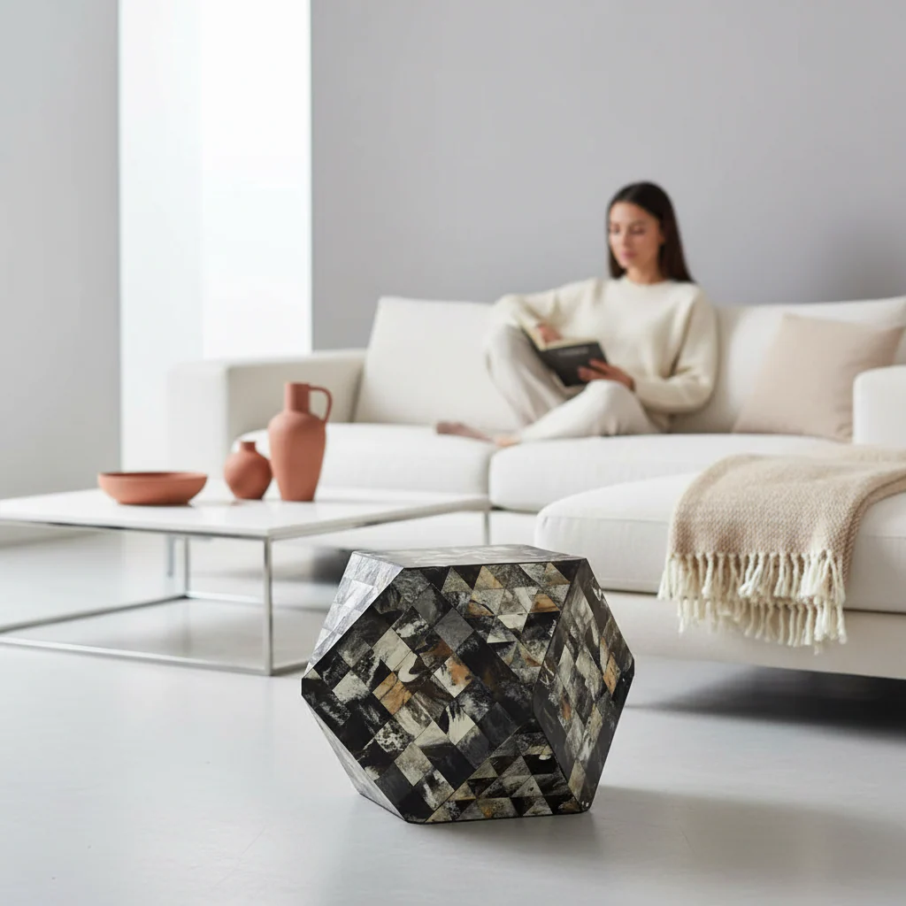 Marlox Mosiac Geometric Side Table - Image 3