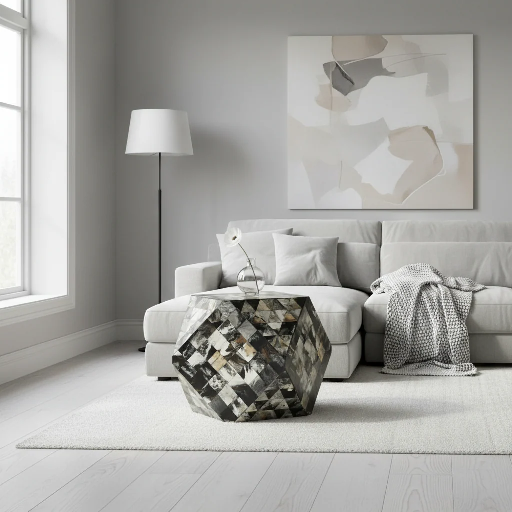 Marlox Mosiac Geometric Side Table - Image 5