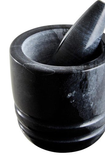Marmore Black Marble Textured Mortar And Pestle - Image 14