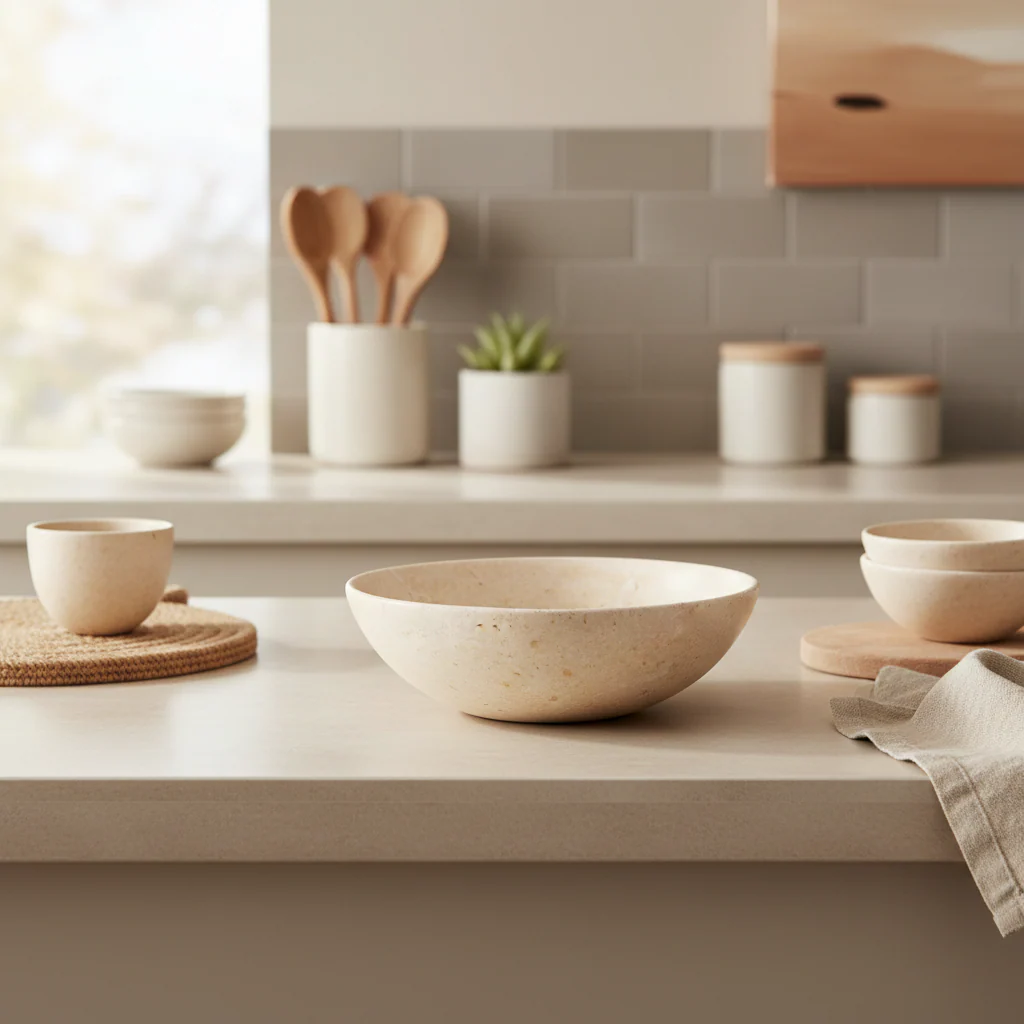 Marmore Cream Marble Bowl - Image 4
