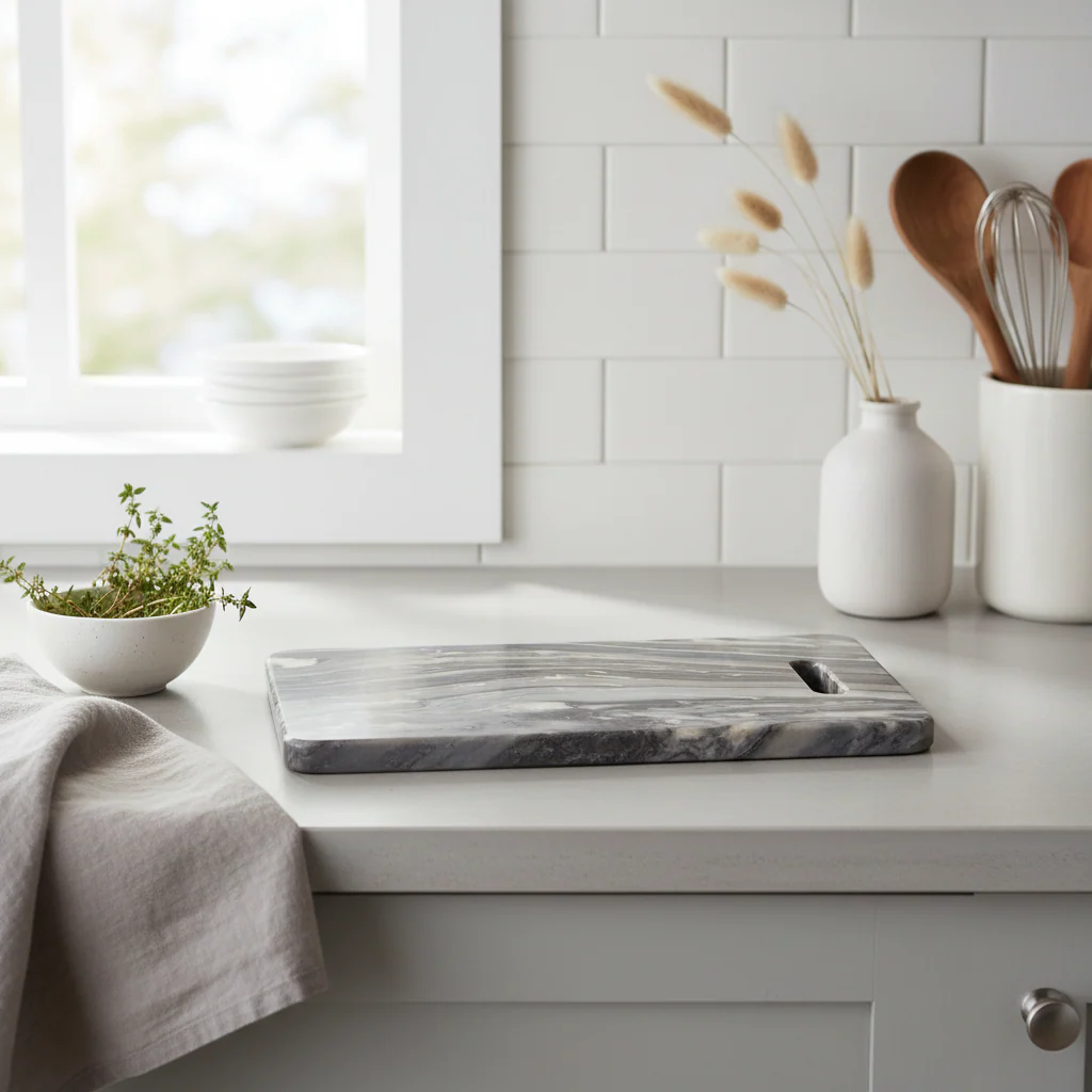 Marmore Rectangular Black Marble Chopping And Serving Board - Image 3