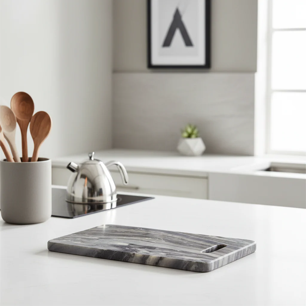 Marmore Rectangular Black Marble Chopping And Serving Board - Image 4