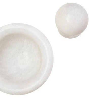 Marmore White Marble Mortar And Pestle - Image 10