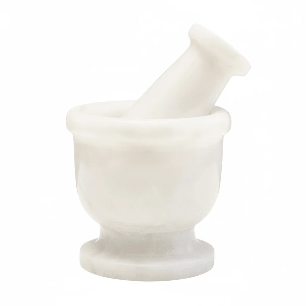 Marmore White Marble Mortar And Pestle - Image 6