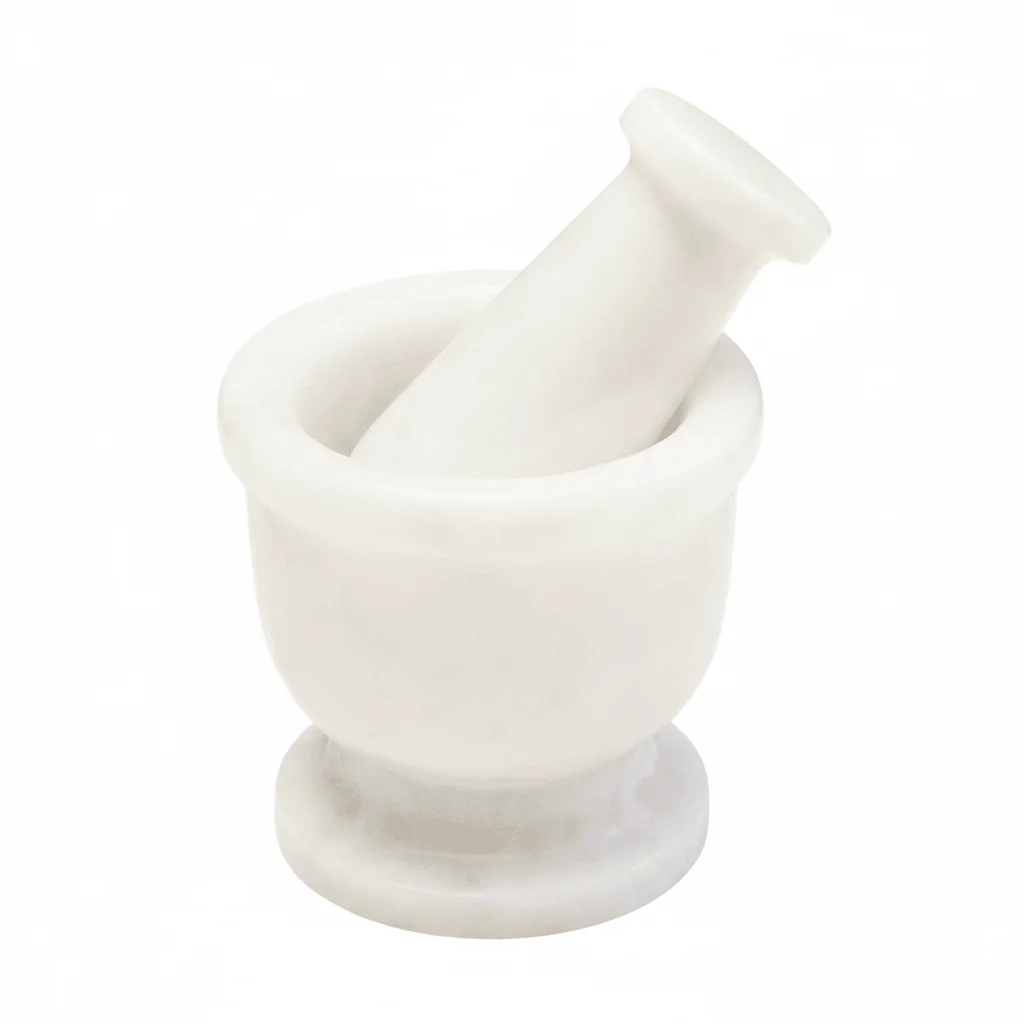 Marmore White Marble Mortar And Pestle - Image 8
