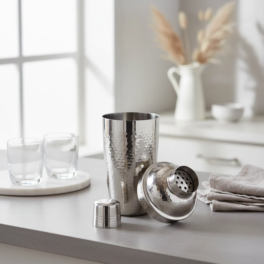 Martel 500ml Cocktail Shaker With Hammered Effect - Image 3
