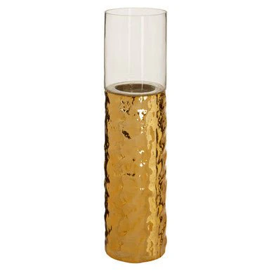 Martele Large Pillar Gold Candle Holder - Image 5