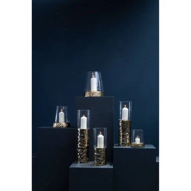 Martele Large Pillar Gold Candle Holder - Image 6