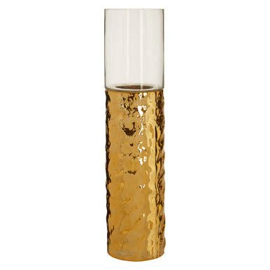 Martele Large Pillar Gold Candle Holder - Image 9