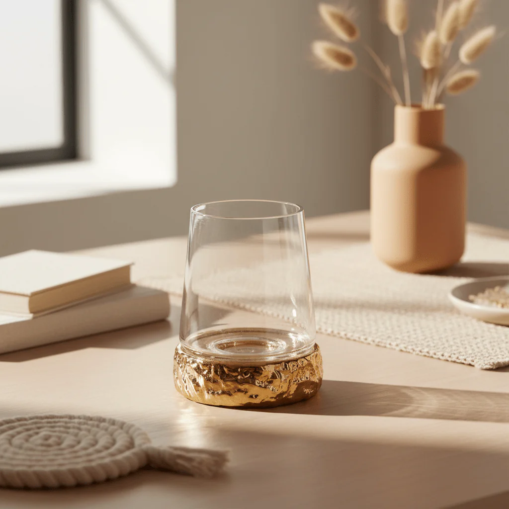 Martele Small Gold Hurricane Candle Holder - Image 4