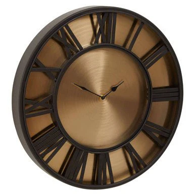 Mateo Black and Antique Gold Large Wall Clock - Image 6