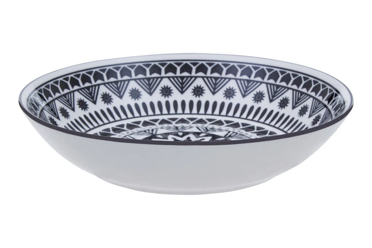 Maya 12 Piece Black And White Dinner Set - Image 10
