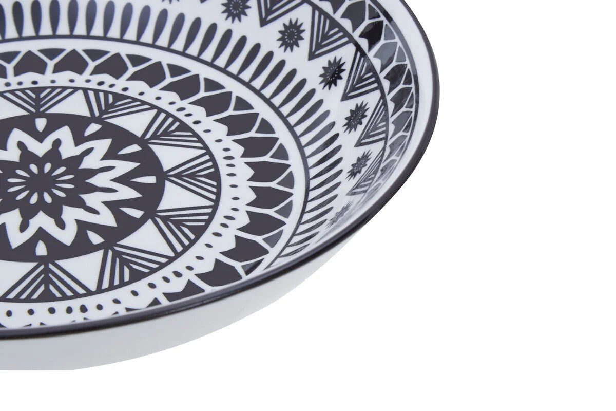 Maya 12 Piece Black And White Dinner Set - Image 11