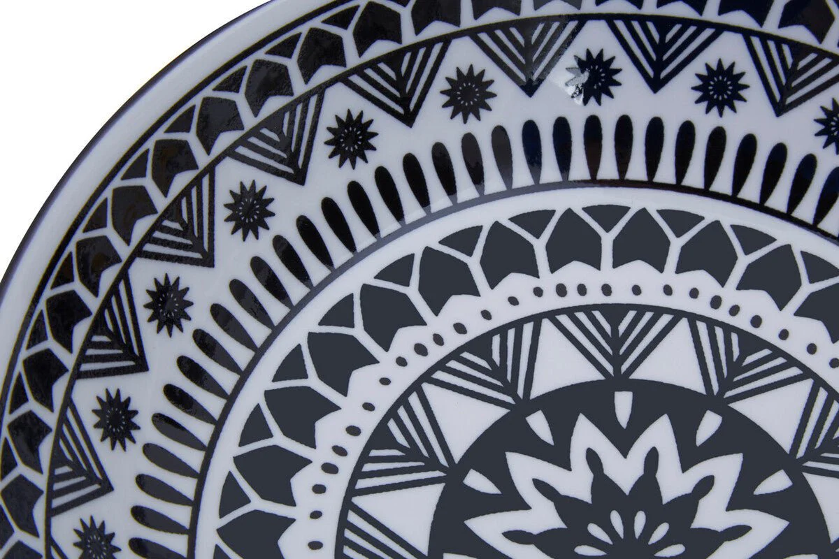 Maya 12 Piece Black And White Dinner Set - Image 12