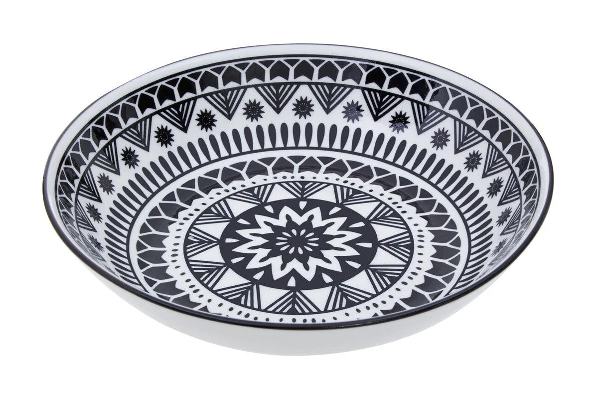 Maya 12 Piece Black And White Dinner Set - Image 6