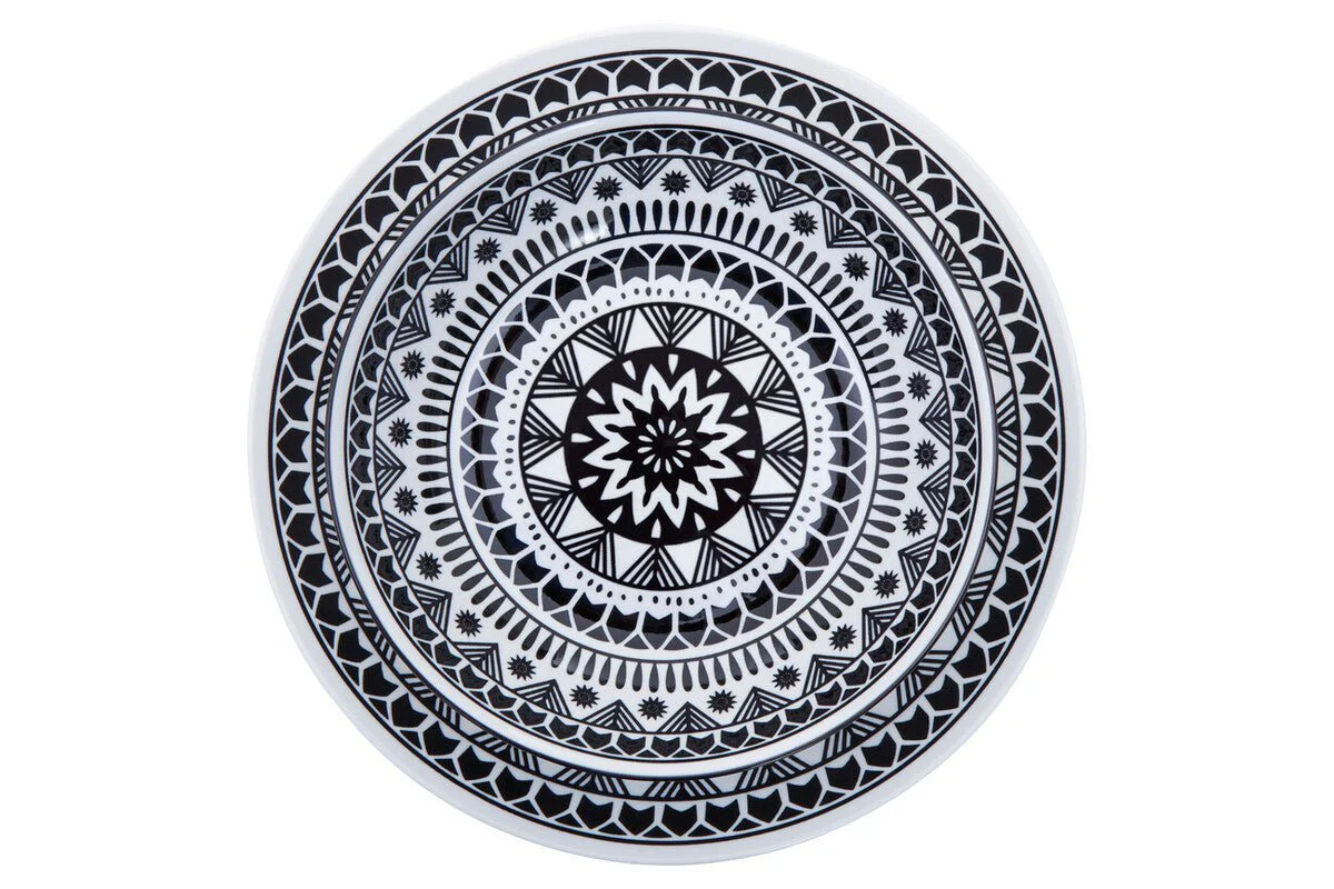 Maya 12 Piece Black And White Dinner Set - Image 9