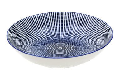 Maya 12 Piece Blue And White Dinner Set - Image 9