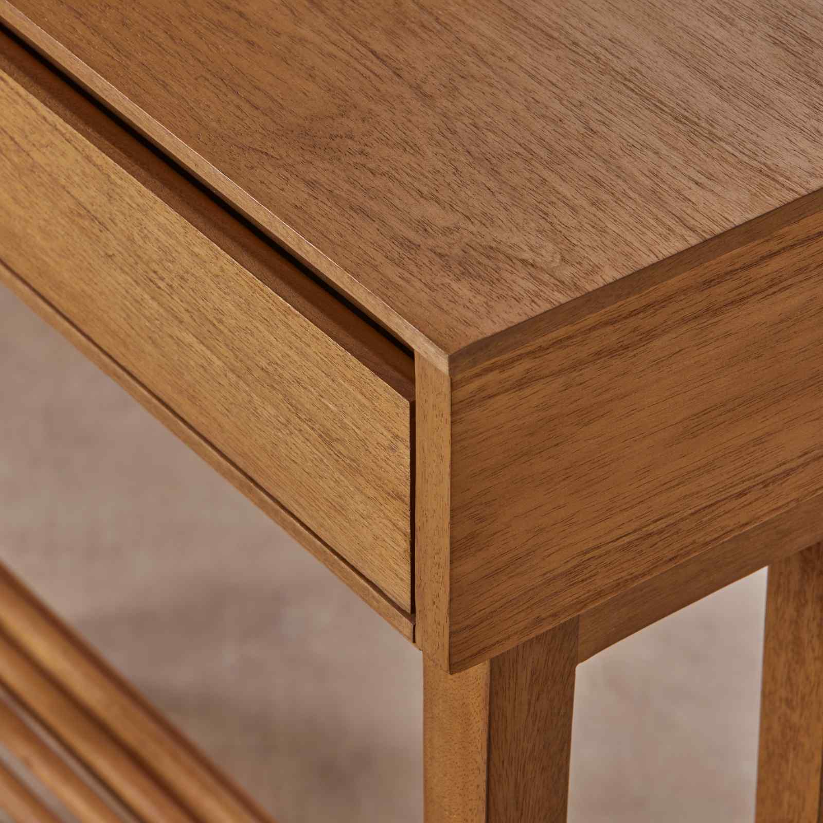 Melia Light Oak Console and Hallway Table with One Drawer - Image 3