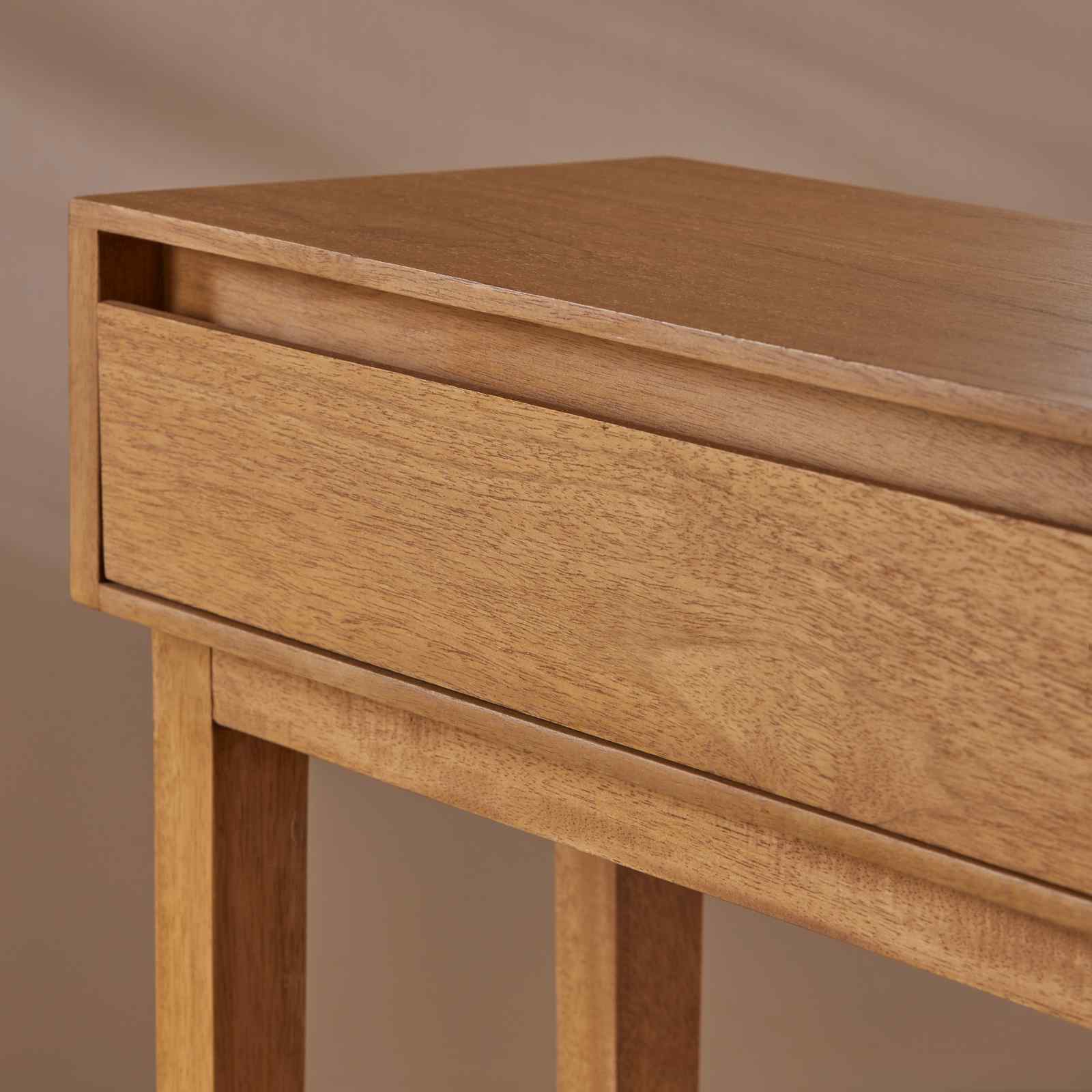 Melia Light Oak Console and Hallway Table with One Drawer - Image 7