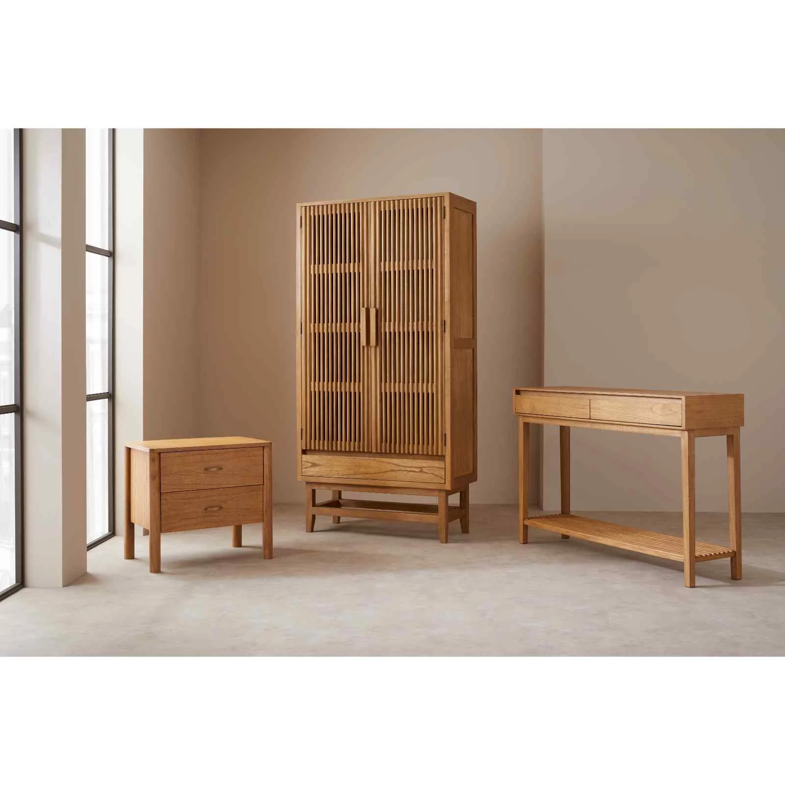 Melia Light Oak Wardrobe with Drawers - Image 4