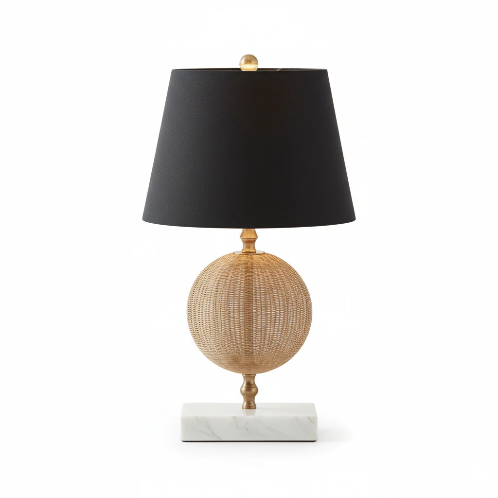 Melora Round Gold Finish Table Lamp - Image 2
