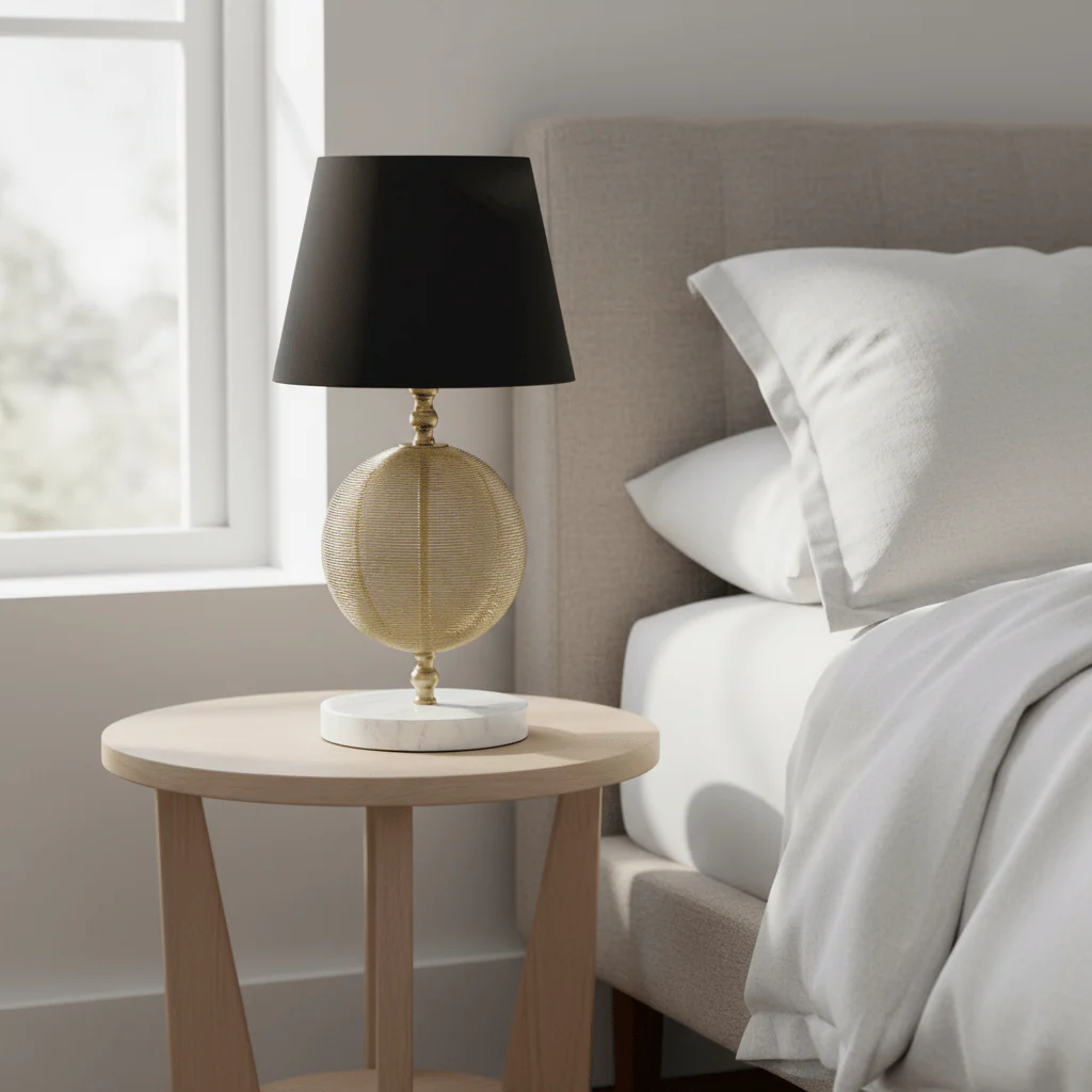 Melora Round Gold Finish Table Lamp - Image 9