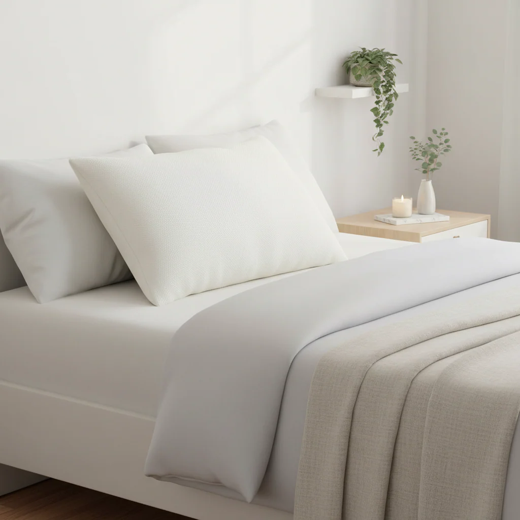 Memory Foam Pillow Medium Luxury Premium Fibre Filling for Superior Comfort and Support - Image 2