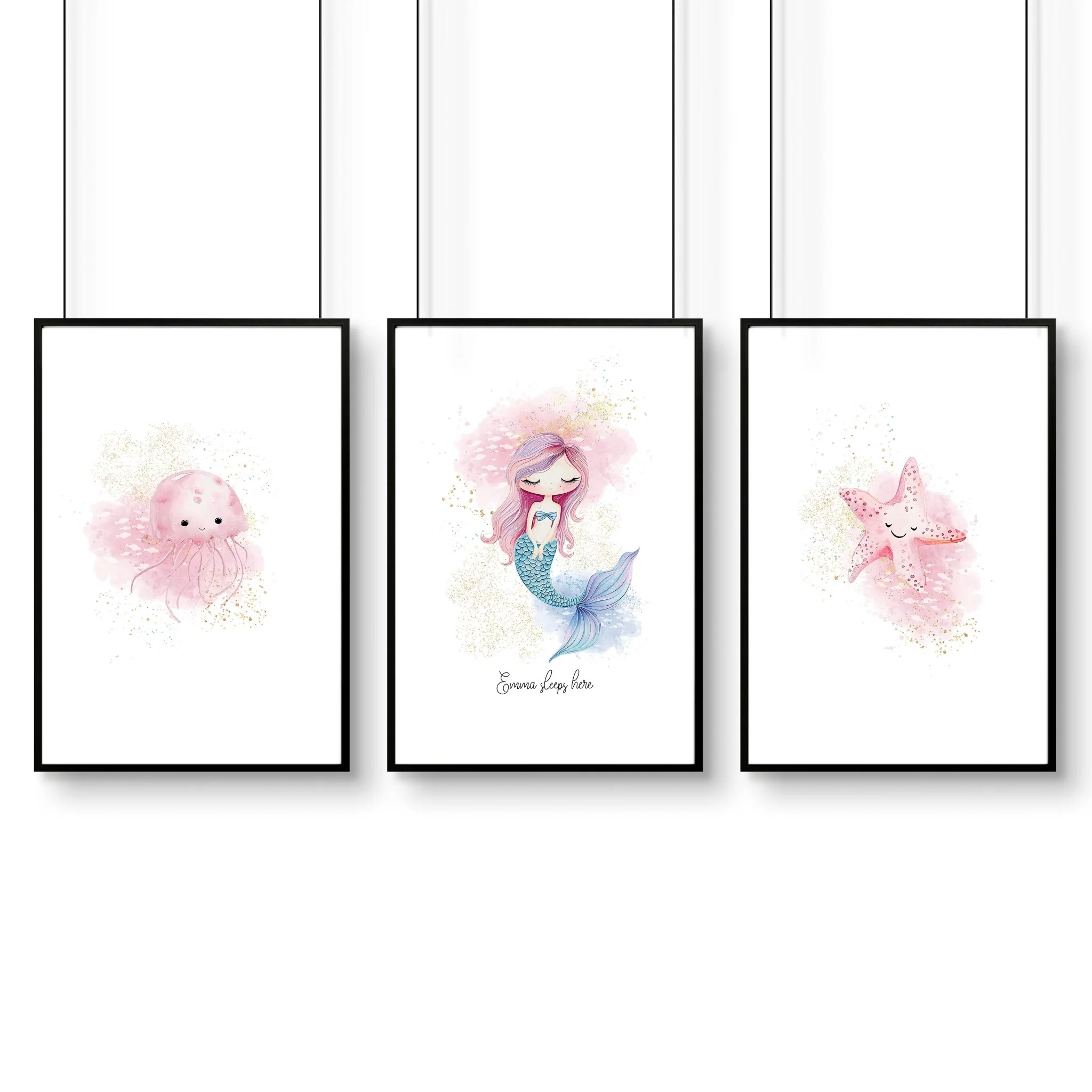 Mermaid Decorations Bedroom | Set of 3 wall art prints - Image 13
