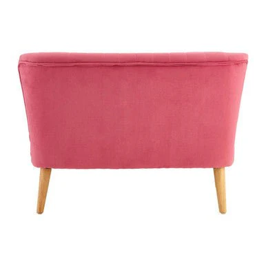 Mia 2 Seat Pink Velvet Kids Sofa - Image 7