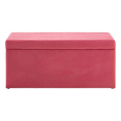 Mia Pink Velvet Kids Ottoman - Image 13