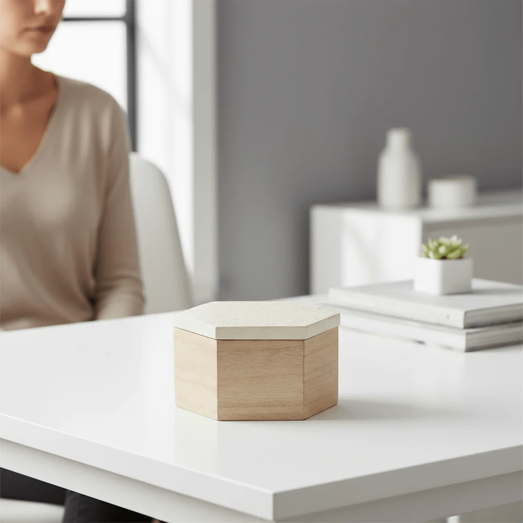 Mimo Small Terrazzo Lid Trinket Box - Image 2