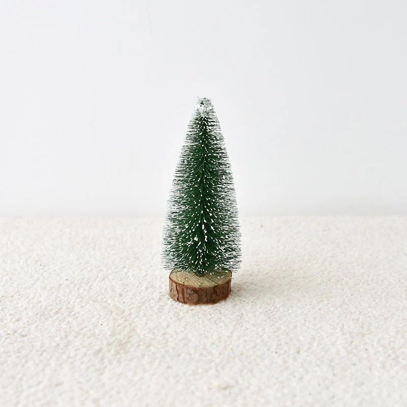 Mini Christmas Tree with Pine Needles Flocking Christmas Tree with White Cedar Tabletop Small Christmas Tree Tabletop Decoration - Image 9