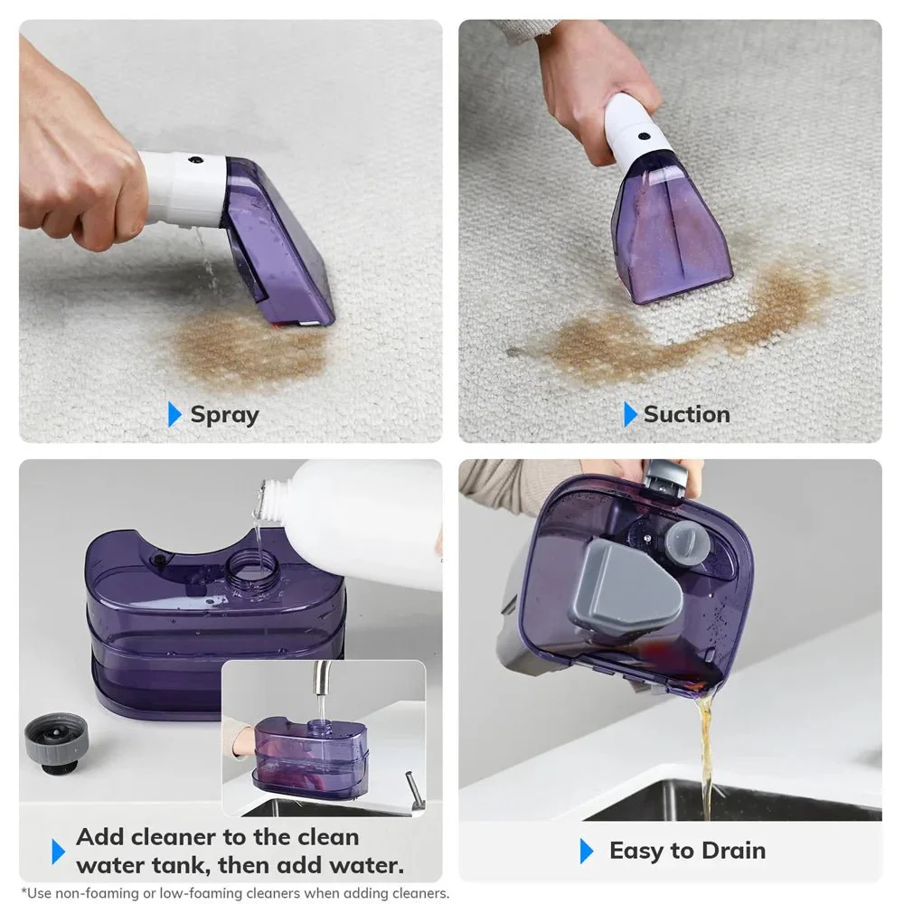 MIUI Multi-Purpose Portable Carpet Cleaner Upholstery Cleaner Machine Deep-Cleaning Shampooer for Home Use - Image 15