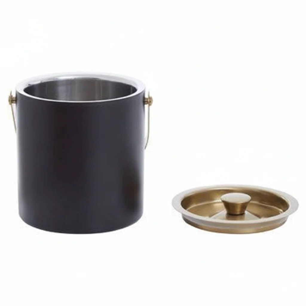 Mixology Black And Gold Finish Ice Bucket