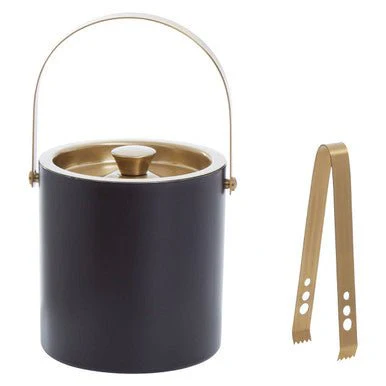 Mixology Black And Gold Finish Ice Bucket - Image 14